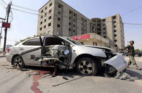 Scene of devastation and carnage