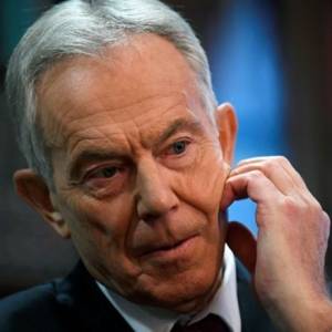 Tony Blair joins the wings gathered above the Gaza cemetery to turn it into a