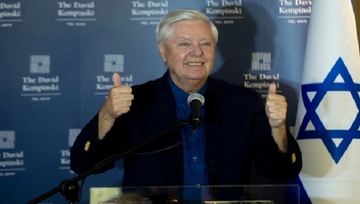 An American journalist asks Graham: Do we represent the state of Carolina or Israel?