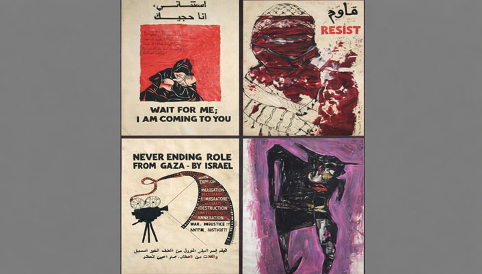 سليم معوض يُعبر عن حقوق الإنسان الفلسطيني رسماً ونصاً