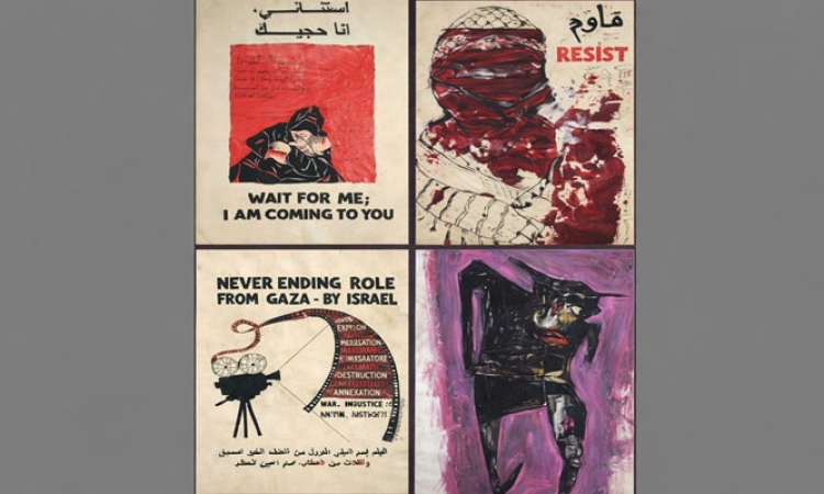 سليم معوض يُعبر عن حقوق الإنسان الفلسطيني رسماً ونصاً