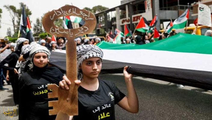 A march to commemorate the 78th anniversary of the Palestinian Nakba in Ramallah 