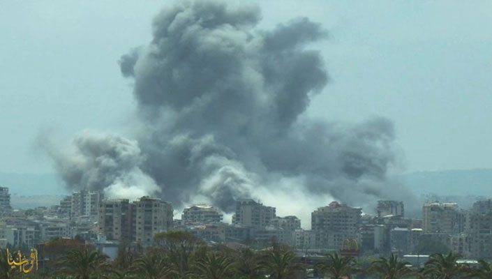 Shelling on southern Lebanon in the city of Tyre in the Al-Hosh area (Al-Jazeera)