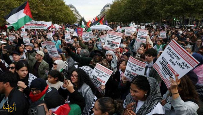 احتجاجات سابقة مؤيدة لفلسطين في باريس 