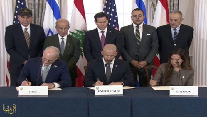 The moment the text of the framework agreement between Lebanon and Israel was signed in Washington 