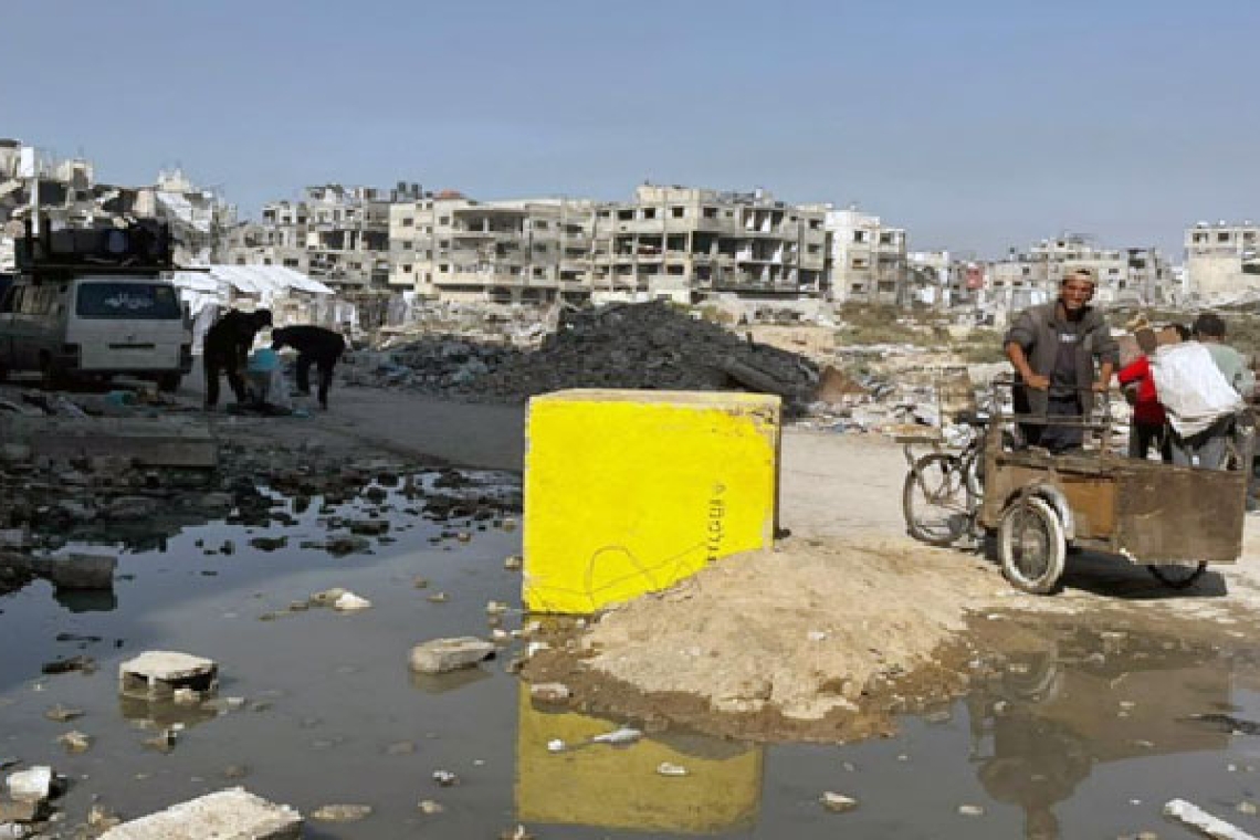 It expands by killing and fire.. The Yellow Line swallows more of the Gaza Strip