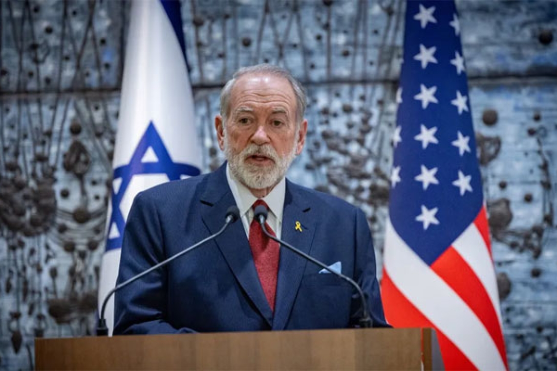 US Senator Calls on Huckabee to Resign Immediately..  Your Job Is to Defend Americans, Not Netanyahu's Government