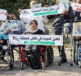 Why is the occupation fighting children's wheelchairs? 