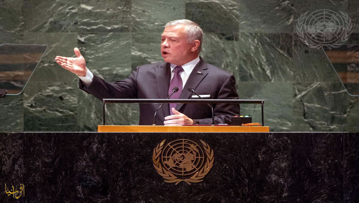 King Abdullah II's speech in New York.. ink does not stop the blood!