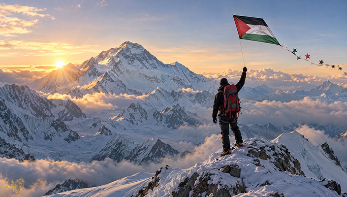 متسلق إيطالي يحمل "أحلام" أطفال غزة إلى "إيفرست"